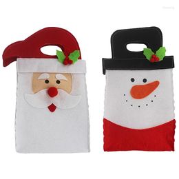 Decorações de Natal 2pcs Bolsa Decoração de Bolsas de Bolsa de Presente Design Santa Snowman Design
