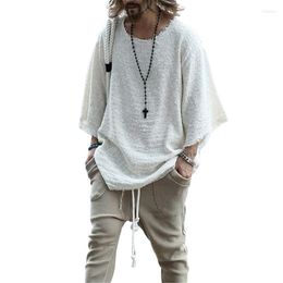 Men's T Shirts Ripped Hole Women Man Contrast Long Sleeve Solid Strretwear Loose Oversized Shirt T-Shirt Street Korean Ha