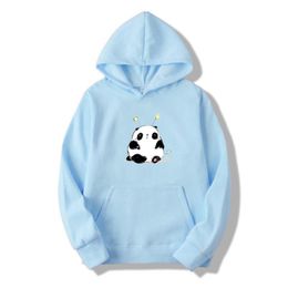 Men's Hoodies & Sweatshirts Fashion Harajuku Hoodie Cute Panda Pinrt Boy Girl Unisex Kawaii Aesthetic Oversized Sweatshirt Streetwear Men Wo