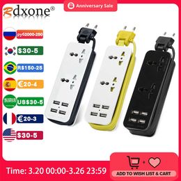 Sockets Regleta de viaje con enchufe de escritorio USB 40mm enchufe europeo Universal porttil 15 m Z0327