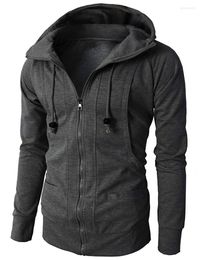 Men's Jackets Zipper Jacket Men Hooded Hoodie Black Grey Navy Sweatshirt Outerwear Long Sleeve Coats Tracksuits Man Hoody Streetwear