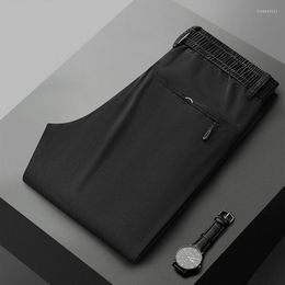 Men's Pants Men's Spring Summer Antumn Casual Trousers Fashionable Thin Slim Fit Stretch Tactical Male Clothing Grey