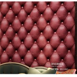 Wallpapers Mordern European 3D Imitation Leather Soft Wallpaper For El Bedroom Living Room Roll