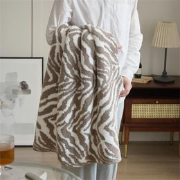 Blankets Plush Blanket Soft Warm Elegant Zebra Pattern Throw Blanket Decor For Drop Gift Winter Couch Cover Bed Sofa Bedspread 230329