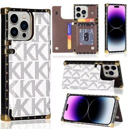 Beautiful Phone Cases for iPhone 15 14 13 12 11 Pro Max Luxury Designer Leather Card Slot Hi Quality Purse 18 17 16 15pro 14pro 13pro 12pro Case with Logo Box Packing