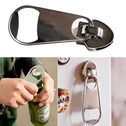 New Magnetic Zipper Bottle Can Openers Refrigerator Sticker Creative Buckle Bottle Opener Wine Accessories For Beer
