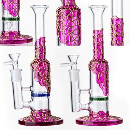 Glass Bongs Percolator Dab Rigs Hookahs Mini Oil Rig Straight Tube Glass Water Pipes 14mm Female Joint With Bowl 3mmThickness