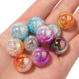 Loose Beads for Bracelets Necklace Jewellery Making Crack Colour Round Bead Acrylic Fashion Diy Women Kids Handwork Making Accessories