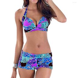 Women's Swimwear Women Shorts Bikini Tankini Swimsuit High Waist Plus Size 2 Piece Bathing Suit Floral Print