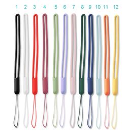 Cell Phone Straps Multicolor Liquid Silicone Cell Phone Lanyard Chain Wrist Strap Keychain Charm Cords DIY Hang Rope Lanyards USB Drive
