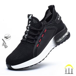 Dress Shoes Safety Work With Steel Toe Woman Indestructible Tennis For Men Antismash Construction Boots Iron Sneakers 230329