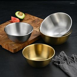 Bowls Household Stainless Steel Salad Bowl With Scale Korean Ramen Noodle Fruits Mixing Kitchen Tableware Dishes Utensils