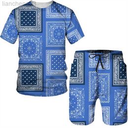 Men's Tracksuits Stylish Cashew Floral Print Men's Set Vintage Paisley 3D T-Shirts/Shorts/Suits Casual Couple Outfit Hip Hop Streetwear Tracksuit W0329