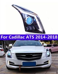 Head Lamp For ATS LED Headlight 2014-18 Headlights Cadillac DRL Turn Signal High Beam Angel Eye Projector Lens