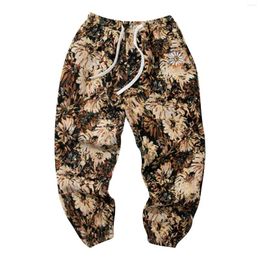 Men's Pants Loose Mens Japanese Retro Trend Embroidered Color Matching Casual Trousers Power 12 Year Old 8 Simple