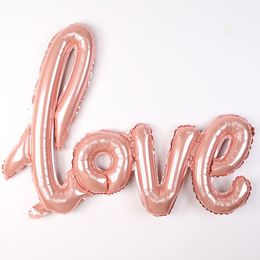 Party Decoration 32 Inch Foil Balloons Wedding Birthday Decorations Kids Balloon Letter Rose Gold Baloon Love