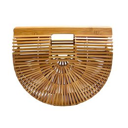 Handmade Basket Braided Bags Semi-circle Outdoor Beach Bag Handbag Rattan Straw Totes