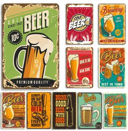 Shabby Chic Beer Poster Metal Tin Sign Industrial Decoration Wall plate Club Bar Home Wall Decor Signs Art Painting Plaque 30X20cm W03