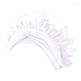 Beanies Beanie/Skull Caps Women Silky Satin Night Sleep Cap Adjustable Wide Band Elastic Head Wrap Bonnets XX9D Scot22