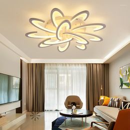 Chandeliers Modern Led For Living Room Studyroom Bedroom Lights Lampara Techo White/Black Ceiling Chandelier Light Fixtures