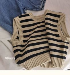 Waistcoat Autumn Girls Boys Casual Knitting Vest Baby Kids Children Waistcoat Sweaters 230329