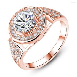 Wedding Rings R291 2023 In Korean Accessories For Women Rose Gold And Silver Plated Zircon Bride Mothers Day Gift Mom