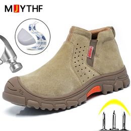 Dress Shoes MJYTHF Welding Safety Boots For Men Antismashing Construction Work Puncture Proof Indestructible 230329