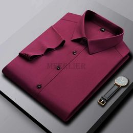 Men's Casual Shirts spring summer men shirts short sleeve plus size 10XL 12xl 14xl formal office Business casual thin elastic work dress shirts 54 230329