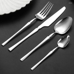 Dinnerware Sets High-quality Stainless Steel Tableware Western Spoon Fork Knife Cutlery Home Flatware Supplies Accessories
