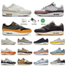 nike air max 1 87 airmax 1s 87 2023 patta running shoes Duck Honey Dew crepe soft Grey fragment Summit White Men 's shoes 【code ：L】