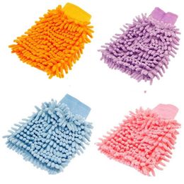 Car Wash Mitt Cleaning Tools Chenille Soft Thick Washing Gloves Moto Auto Detailing Sponge Detail Clean Brush Cloths JY0980