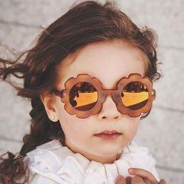 Sunglasses 2023 Sun Flower Round Cute Kids Children For Boys Girls Ultraviolet-proof Baby Lovely Eyeglass