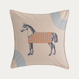 Classic luxury super soft velvet double-sided printing Signage Horse sofa cushion cover pillowcase 45*45cm Home Decoration 2023070916 2pcs/lot