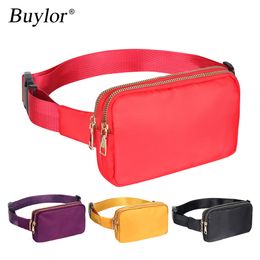 Outdoor Bags Buy Women's Waistpack Fashion Waistpack Double Pocket Designer Shoulder Waistpack Waterproof Mobile Horizontal Body Bag 230329