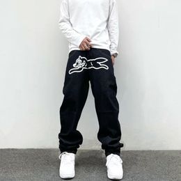 Mens Jeans Y2K Hip Hop Gothic Street Loose Rock Pants Harajuku Casual Black Denim Trousers Streetwear 230329