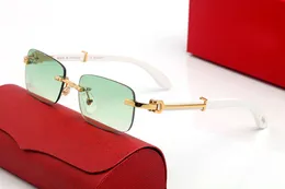 Carti Glasses Sunglasses Designer Womens Mens Polaroid Lens Goggle Senior Eyewear for Women Eyeglasses Frameless Vintage Metal Green Sun Glasses Wooden Eyeglass