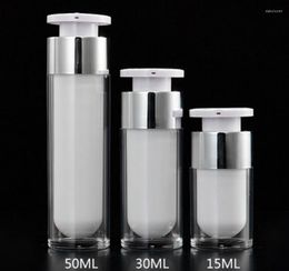 Storage Bottles Wholesale 2023 Brand 30ml Lock Head Acrylic Airless Vacuum Pump Lotion Bottle 100pcs/lot