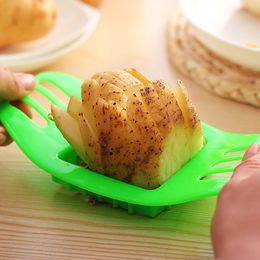 1pc Stainless Steel Vegetable Potato Slicer Cutter Chopper Chips Making Tool Potato Cutting Fries Making Tool Kitchen Accessorie