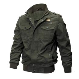 Men's Jackets Spring Autumn Jackets Men Fashion Embroidery Air Force One Jackets Coat Men's Clothing Tactics Military Casual Jacket M-6XL 230329