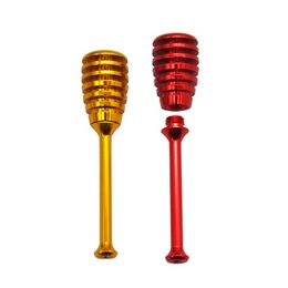 Latest Colorful Aluminium Alloy Hand Pipes Portable Microphone Style Removable Dry Herb Tobacco Filter Handpipes Smoking Cigarette Holder Tips