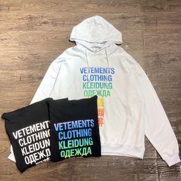 Mens Hoodies Sweatshirts Winter Casual High Quality Hooded Classic Letter Printing Men Women Allmatch Black White 230329