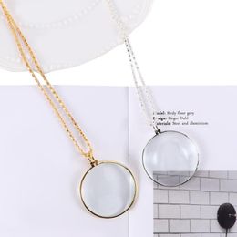 Pendant Necklaces Jewellery Gift Unisex Personality Creative Single Piece Necklace 5x Magnifier Fashion Coin