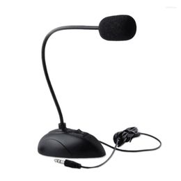 Microphones 3.5mm Plug Gooseneck Wired Microphone Flexible Stand Mini Studio Speech With On/Off Switch Stable