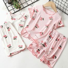 Clothing Sets Piyama Perempuan Musim Panas Pakaian Tidur Anak anak Sutra Es untuk Bayi Antilembap Dalam Balita 230329