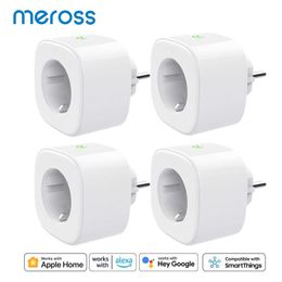 Sockets Merossenchufe inteligente HomeKit enchufe WiFi de la UE temporizador Control de voz compatible con Alexa asistente de Google SmartThings Z0327