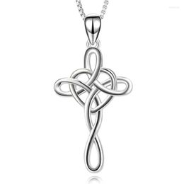 Pendant Necklaces Metal Cross Lover Necklace Present Valentines Gift Couple Jewellery