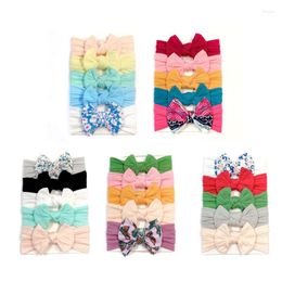 Hair Accessories 5PCS Knot Bow Bands Cable Knit Headband Baby Girl Hairdress Infant Po Props