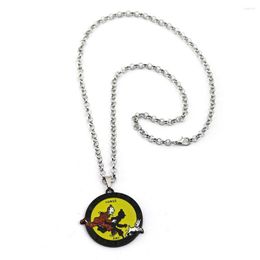 Pendant Necklaces The Adventures Of Tintins Necklace Metal Chain Men Anime Jewelry Cosplay Souvenir