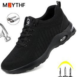 Dress Shoes Safety Men Comfort Boots Indestructible Work Fashion Sneakers Male Security Footwear 230329