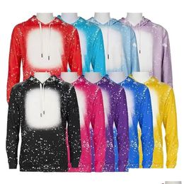 Other Event Party Supplies Sublimation Bleached Shirts Sweater Heat Transfer Favour Bleach Shirt Polyester Tshirts Us Men Women Wly Dh5Td